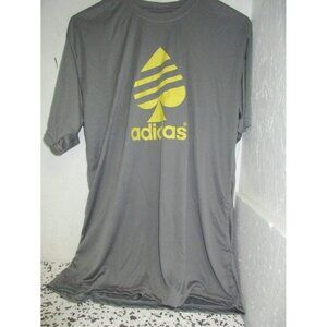 Men's Adidas Short Sleeve T-Shirt Gray/Yellow Size Small New!!!
